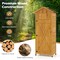 Natural Outdoor Garden Storage Cabinet 70 Inch with Foldable Table